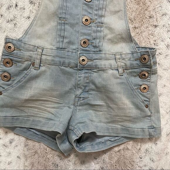 [5] Vintage Dunagrees | Parisian Collection | Light Wash Denim Overall Shorts - Picture 9 of 12